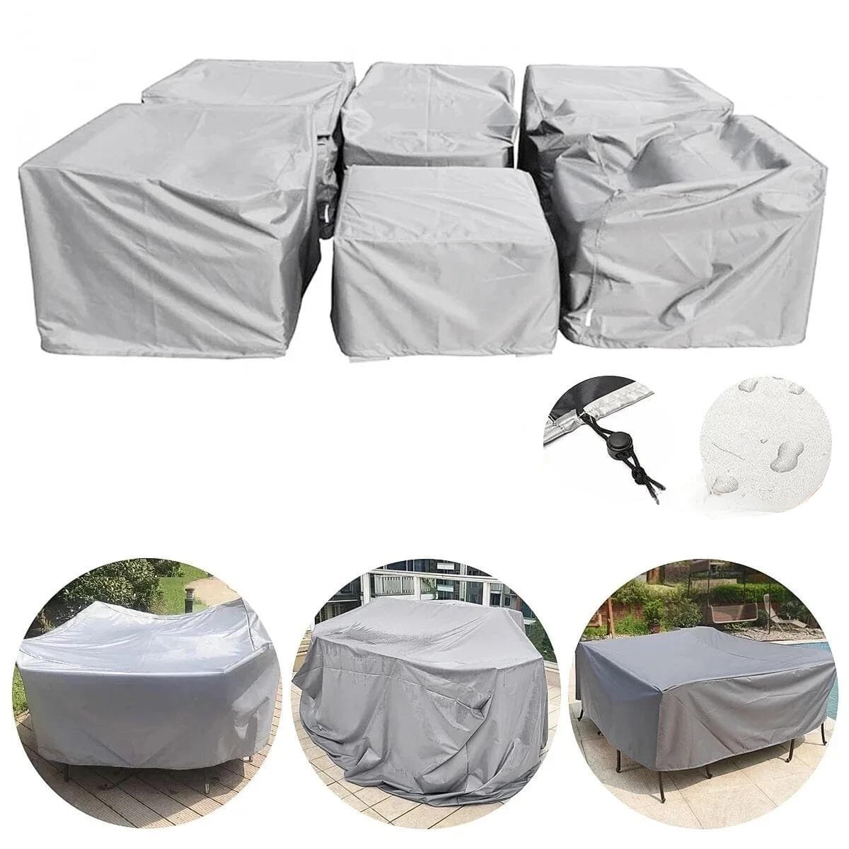 Wodoodporna osłona ochronna na meble ogrodowe – dostępna w wielu rozmiarach